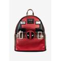 Women's Loungefly X Marvel Deadpool Mini Backpack Metallic Red by Loungefly in Red