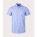 Barbour Lifestyle Mens Short Sleeved Crest Poplin Tailored Shirt - Colour: BL32 Sky - Size: XL