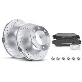 2005-2012 Ford F250 Super Duty Rear Brake Pad and Rotor Kit - Autopart Premium