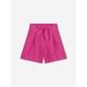 Chloé Girls Linen Belted Shorts In Pink Size 5 Yrs