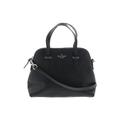 Kate Spade New York Leather Satchel: Black Solid Bags