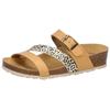 Hausschuh LICO "Pantolette Natural Glitter", Gr. 41, braun, Synthetik, Schuhe