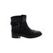 Tory Burch Ankle Boots: Black Print Shoes - Women's Size 7 1/2 - Round Toe