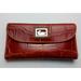 Dooney & Bourke Bags | Dooney & Bourke Alligator Embossed Trifold Full Size Wallet Red | Color: Red | Size: Os