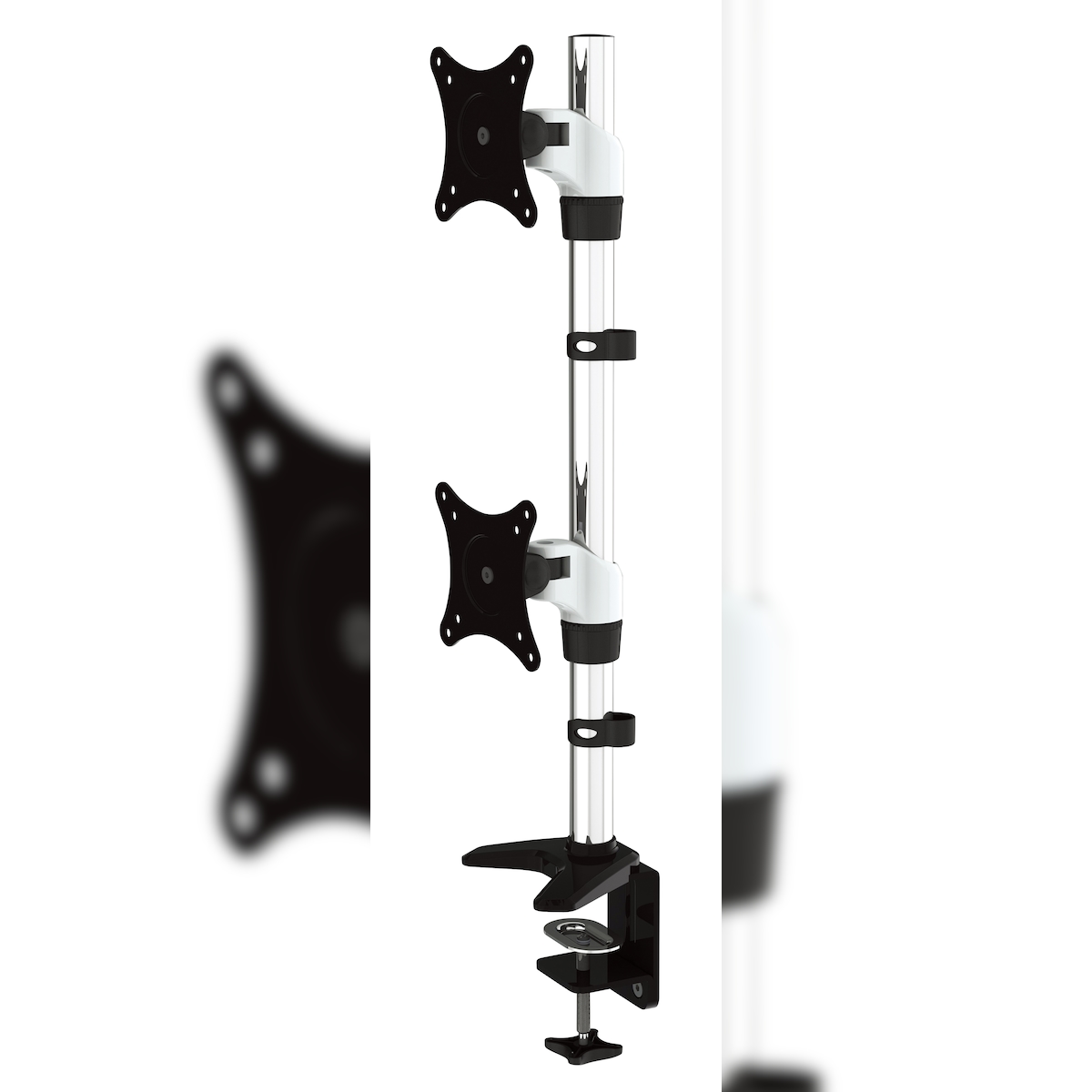 JENIMAGE ME210TK-Tischhalterung - 2 Monitore Neigen -20 bis +25 Grad Drehen 20 Grad Schwenken 360 Grad fuer 15 bis 27 Zoll Image