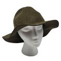Anthropologie Accessories | Anthropologie One Size Army Green 100% Wool Round Floppy Rim Fedora Hat Nwt | Color: Green | Size: Os