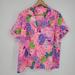 Lilly Pulitzer Intimates & Sleepwear | Lilly Pulitzer Pajama Pj Top Button Down Floral Pink Tropical Beachy Women's Xl | Color: Pink | Size: Xl