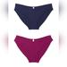 Pink Victoria's Secret Intimates & Sleepwear | 2 Pack Victoria's Secret Pink Cotton Bikini Panties | Color: Blue/Pink | Size: L