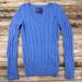 American Eagle Outfitters Sweaters | American Eagle Outfitters Women's Size Small Blue Knit V-Neck Sweater #1702 | Color: Blue | Size: S