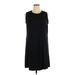 Isaac Mizrahi LIVE! Casual Dress - Shift Crew Neck Sleeveless: Black Print Dresses - Women's Size X-Large