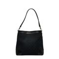 Gucci Bags | Gucci Gg Canvas Shoulder Bag 001 4231 Black Leather Women's Gucci | Color: Black | Size: Os