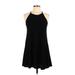 Pinc Casual Dress - A-Line Crew Neck Sleeveless: Black Print Dresses - Women's Size Medium