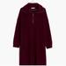 Madewell Dresses | Madewell Ribbed Half-Zip Merino Wool Sweater Dress Size Medium Nwot Maroon | Color: Purple | Size: M