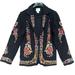 Anthropologie Jackets & Coats | Anthropologie Maeve Ellen Floral Embroidered Beaded Blazer 6 | Color: Black/Orange | Size: 6