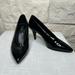 Michael Kors Shoes | Michael Kors Black Patent Lizzie Heel With Silver Logo On Heel Size 7m | Color: Black | Size: 7