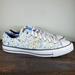 Converse Shoes | Converse Ctas Mens Size 13 Low Top Shoes A00469f Paint Splatter White | Color: Blue/White | Size: 13