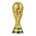 BURUVO 2022 Resin Plating World Cup Trophy Replica Soccer Trophy Plating Gold Match Champions Fans Memorial Gifts Models Statue (Color : Gold Trophy, Size : 36.8cm/14.49in)