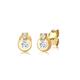 Paar Ohrstecker ELLI DIAMONDS "Klassik Kreis Topas Diamant (0.03ct.) 585 Gelbgold" Ohrringe Gr. OneSize, 0.006 carat ct P1 = bei 10-facher Vergrößerung erkennbare Einschlüsse mit Diamanten, Gelbgold 585, goldfarben (gold, weiß) Damen Ohrstecker