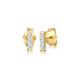 Paar Ohrstecker ELLI DIAMONDS "Rechteck Geo Stab Diamant (0.09 ct) 585er Gelbgold" Ohrringe Gr. OneSize, 0.018 carat ct P1 = bei 10-facher Vergrößerung erkennbare Einschlüsse mit Diamanten, Gelbgold 585, goldfarben (gold, weiß) Damen Ohrstecker
