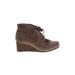 Dr. Scholl's Ankle Boots: Brown Print Shoes - Women's Size 10 - Round Toe