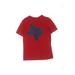 Nike Short Sleeve T-Shirt: Red Color Block Tops - Kids Boy's Size Small