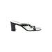 Sigerson Morrison Sandals: Slide Chunky Heel Casual Black Solid Shoes - Women's Size 5 - Open Toe