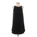 Ann Taylor LOFT Casual Dress - A-Line Crew Neck Sleeveless: Black Color Block Dresses - New - Women's Size X-Small