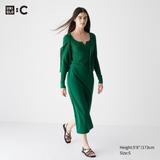 Women's Crepe Jersey Narrow Skirt | Green | Small | UNIQLO US