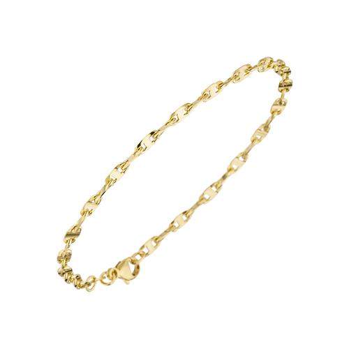 Goldarmband JOBO, gelb (gelbgold 585), Armbänder, Damen, Gelbgold 585, 585 Gold 19 cm