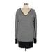 Adrienne Vittadini Casual Dress - Shift: Black Color Block Dresses - Women's Size Medium