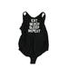 Motherhood One Piece Swimsuit: Black Graphic Swimwear - Women's Size X-Large Maternity