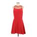 Parker Casual Dress - A-Line: Red Solid Dresses - Women's Size Medium