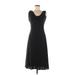 Lauren by Ralph Lauren Cocktail Dress - Sheath: Black Solid Dresses - Women's Size 6