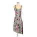 Princess Vera Wang Casual Dress: Gray Floral Dresses - Women's Size Small