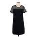 Fabletics Casual Dress - Shift: Black Grid Dresses - Women's Size Large