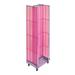 Azar Displays H-Unit Pegboard Floor Display on Wheeled Base. Panel Size: 16"W x 60"H Plastic in Pink | 60 H x 16 W x 20 D in | Wayfair 700431-PNK