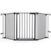 Toocapro 25" - 80" Wide Metal Safety Gate Baby Gates Fireplace Fence 3 Panels Metal in Black | 30 H x 80 W in | Wayfair WFPOA572B