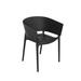 Vondom Africa Stacking Patio Dining Armchair Plastic/Resin/Plastic/Acrylic/ in Black | 29.5 H x 22.75 W x 20.75 D in | Wayfair 65005F-Black