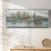 Breakwater Bay Big City Lights Premium Framed Canvas- Ready To Hang Canvas, Solid Wood in Brown/Gray | 8" H x 20" W x 1.5" D | Wayfair
