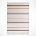 White 60 x 40 x 0.4 in Area Rug - Foundry Select Rusha Striped Machine Woven Polyester Area Rug in Cream Metal | 60 H x 40 W x 0.4 D in | Wayfair