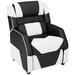 Isabelle & Max™ Aalanah 16" Recliner Chair & Ottoman Faux Leather/Wood/Foam/Metal in Black | 32 H x 24 W x 27.5 D in | Wayfair