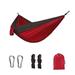 Arlmont & Co. Oska Portable Hammocks Parachute Fabric Single & Double Size Outdoor Camping Hiking Garden in Red/Gray/Black | Wayfair