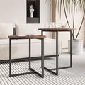 17 Stories Yamarie Frame Nesting Tables Wood in Brown | 19.9 H x 17.7 W x 17.7 D in | Wayfair A8F0116CBC9746B18EC10316BCEA0B15