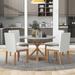 Gracie Oaks Bartow Round 47.2" Dining Set Wood in Brown | 30 H x 47.2 W x 47.2 D in | Wayfair A31B4F2C09EC4A688A9CF70F0F171512