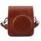 LORIER Camera Bag PU Leather Shoulder Strap Camera Bag PVC Protective Case Fit for FUJIFILM Fit for Instax Mini 90 Neo Classic Camera Bag (Color : Mini 90 Brown)