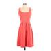 Cynthia Rowley TJX Casual Dress - A-Line Scoop Neck Sleeveless: Red Print Dresses - Women's Size Small