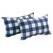 19-inch by 11-inch Outdoor Lumbar Throw Pillow (Set of 2) - Set of 2