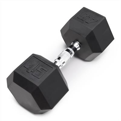 45 Lb Rubber Hex Dumbbell, UNIT