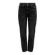 Straight-Jeans ONLY "ONLEMILY HW STR ANK DNM NAS997 NOOS" Gr. 32, Länge 32, schwarz (black denim) Damen Jeans Ankle 7/8