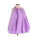 Zara Casual Dress - A-Line High Neck Long sleeves: Purple Print Dresses - Women's Size 8